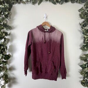 Ten Tree Graphic Forest Pullover Hooded Jacket Red Berry Women’s Size XS